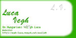 luca vegh business card